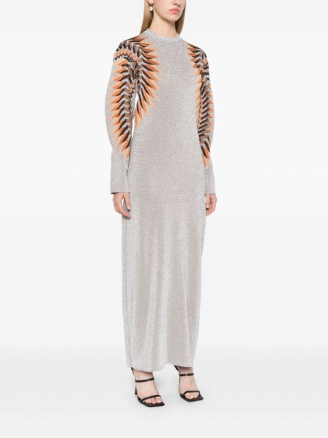 Rabanne lurex jacquard maxi dress - Grey