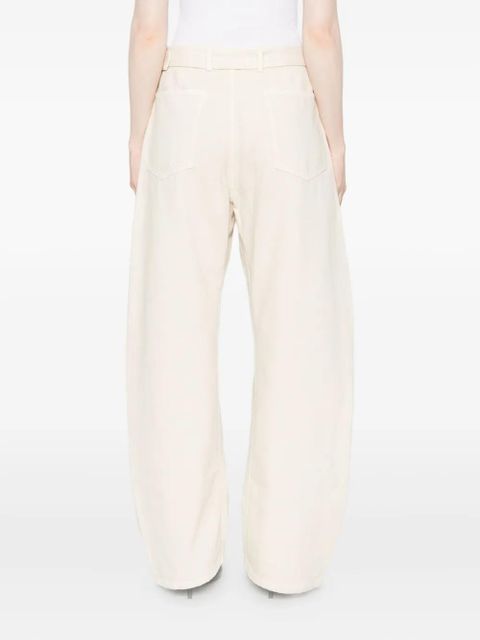 LEMAIRE belted panelled jeans - Neutrals