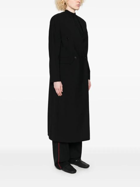 The Row double-breasted coat - Black