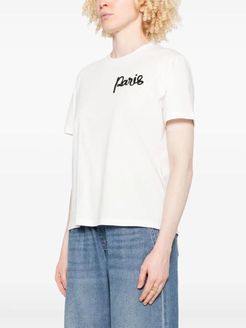 Maje embroidered T-shirt - White