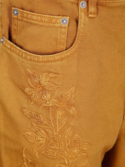 Golden Goose Kim floral-embroidered trousers - Brown