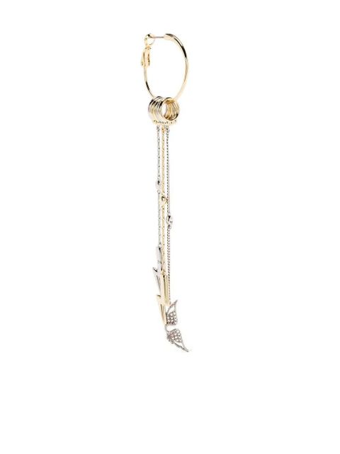 Zadig&Voltaire crystal-embellished draped earring - Gold - zdjęcie produktu nr 1