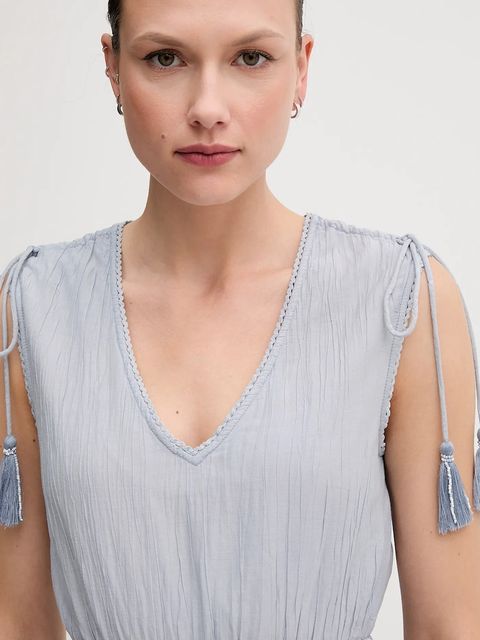 Pepe Jeans sukienka ESTELLA kolor niebieski mini rozkloszowana PL953740