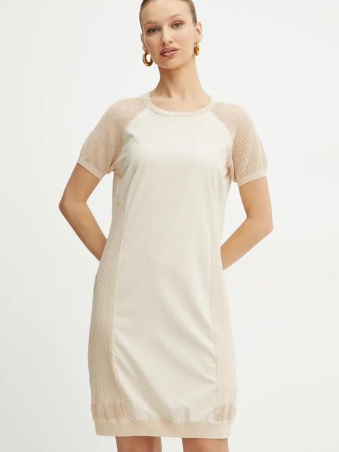 Liu Jo sukienka kolor beżowy mini prosta TA5073 T2900 - zdjęcie produktu nr 1