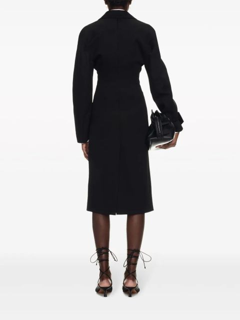 Off-White Round Techno Gab single-breasted coat - Black