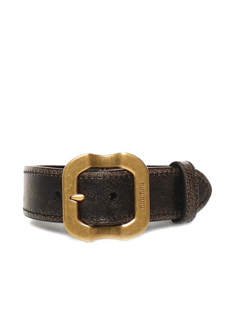 Miu Miu buckled leather bracelet - Brown - zdjęcie produktu nr 1