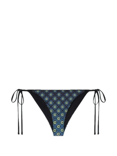 Casablanca monogram side-tie bikini bottom - Black - zdjęcie produktu nr 1