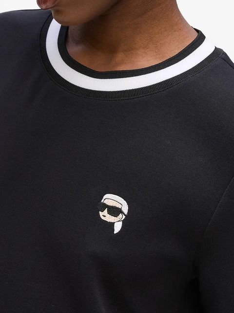 Karl Lagerfeld sukienka IKON kolor czarny mini prosta A4W13020