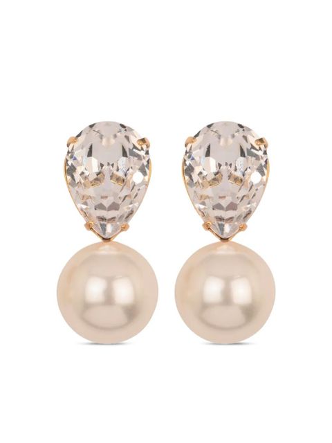 Jennifer Behr crystal-pearl earrings - Neutrals - zdjęcie produktu nr 1
