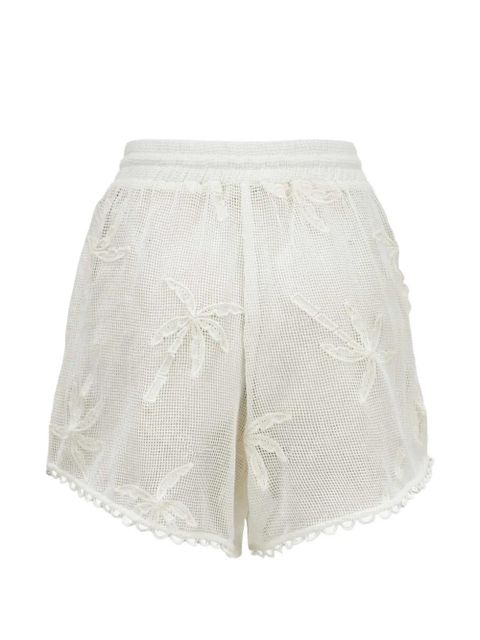 FARM Rio palm trees tassel mini shorts - White - zdjęcie produktu nr 2