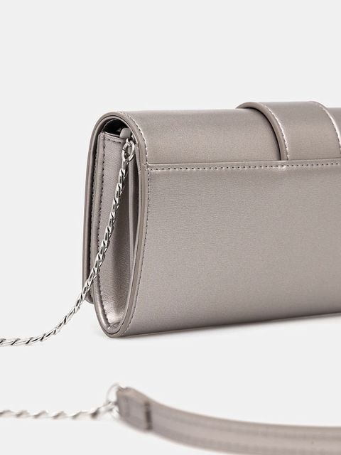 Armani Exchange portfel damski kolor srebrny XW000358 AF12039 - zdjęcie produktu nr 2