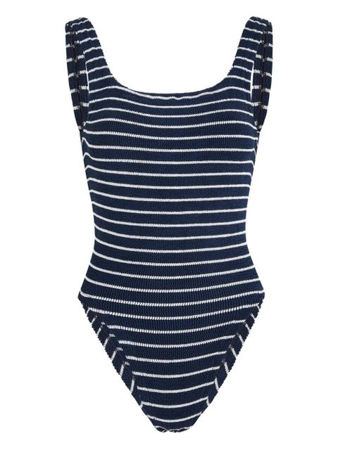 Hunza G square-neck striped swimsuit - Blue - zdjęcie produktu nr 1