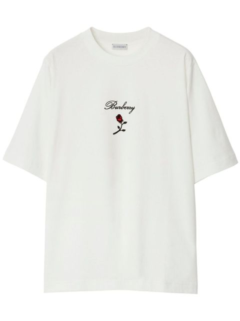 Burberry Rose cotton T-shirt - White - zdjęcie produktu nr 1