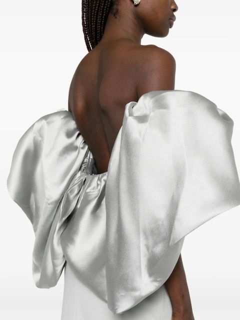 Solace London Floris draped maxi dress - Grey