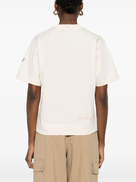 Moncler Grenoble logo-embossed cotton T-Shirt - Neutrals