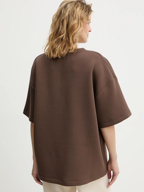 MUNTHE t-shirt RAPLOI damski kolor brązowy 254112525463