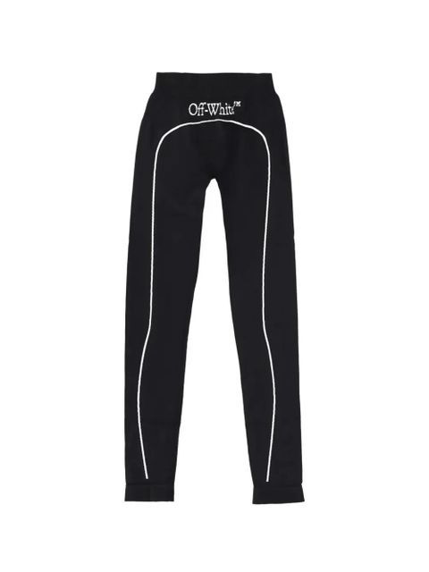 Off-White logo-detail stripe track pants - Black - zdjęcie produktu nr 2