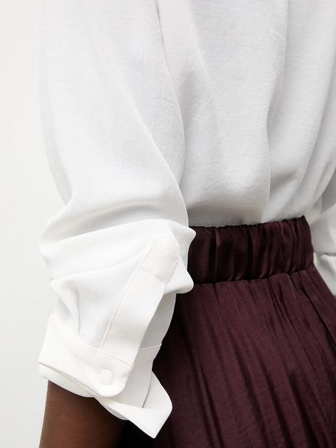 Answear.LAB koszula damska kolor biały relaxed z wiązanym dekoltem