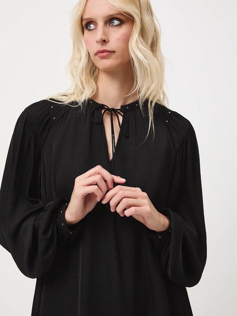 Medicine sukienka kolor czarny mini oversize