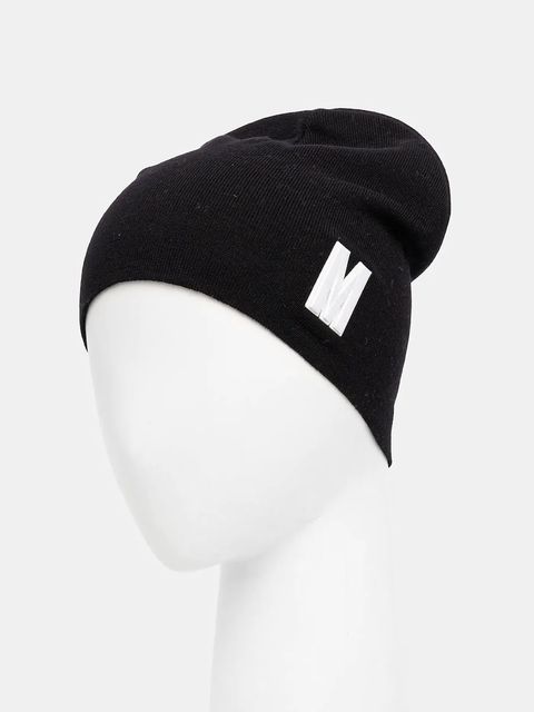 Moschino czapka wełniana kolor czarny M5877 60803