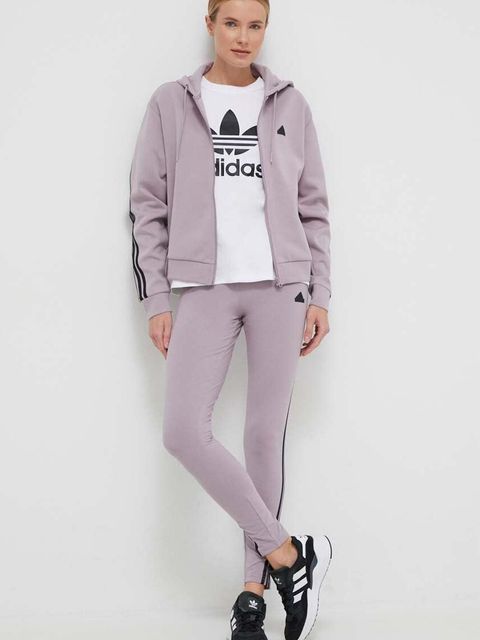 adidas Originals t-shirt Trefoil damski kolor beżowy IR9534