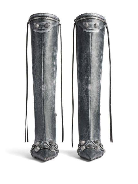 Balenciaga Cagole 90mm studded leather boots - Black