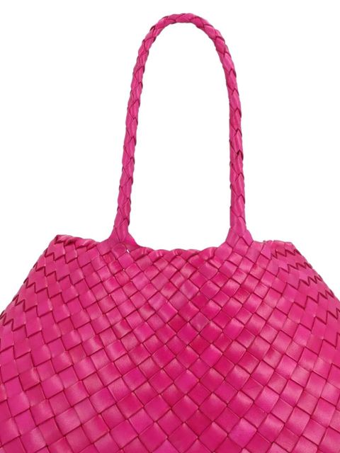 DRAGON DIFFUSION small Santa Croce woven shoulder bag - Pink - zdjęcie produktu nr 2