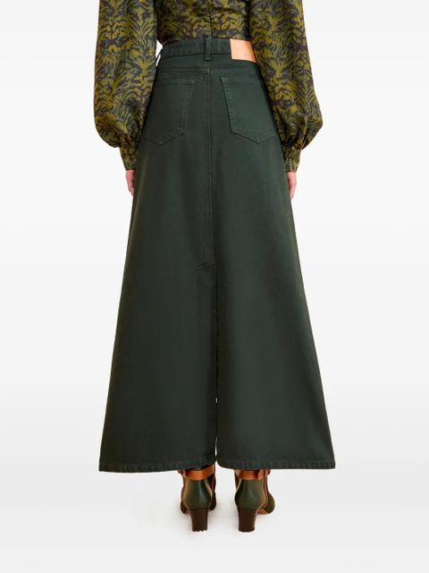 Ulla Johnson Anais denim maxi skirt - Green - zdjęcie produktu nr 2