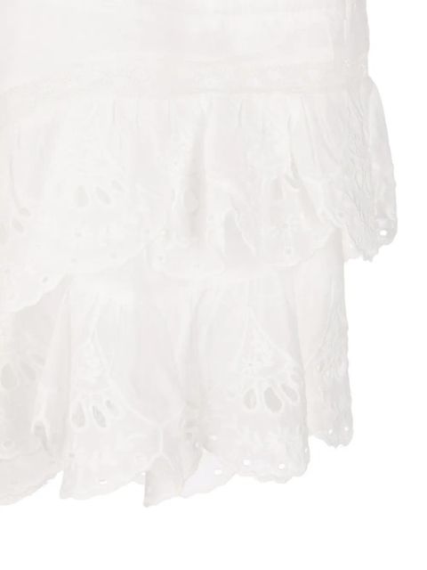 ISABEL MARANT ruffled eyelet mini skirt - White - zdjęcie produktu nr 2