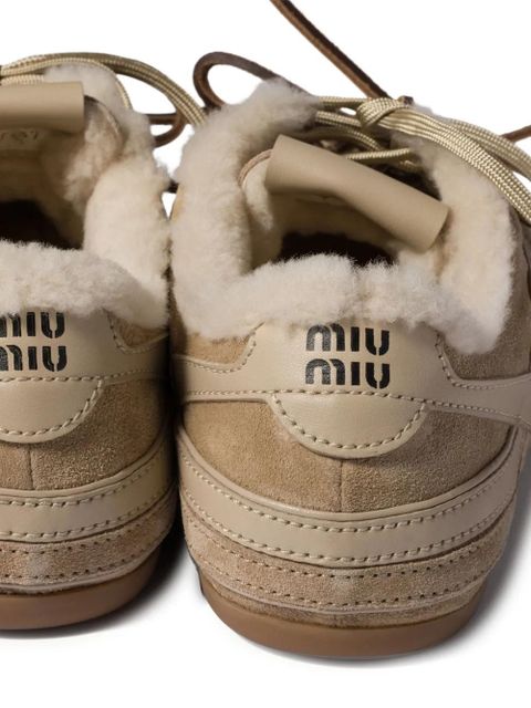 Miu Miu Gymnasium leather sneakers - Neutrals