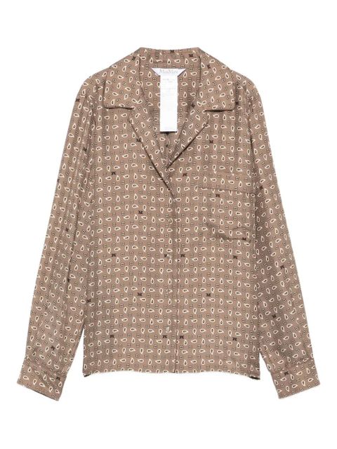 Max Mara buttoned patterned top - Brown - zdjęcie produktu nr 1