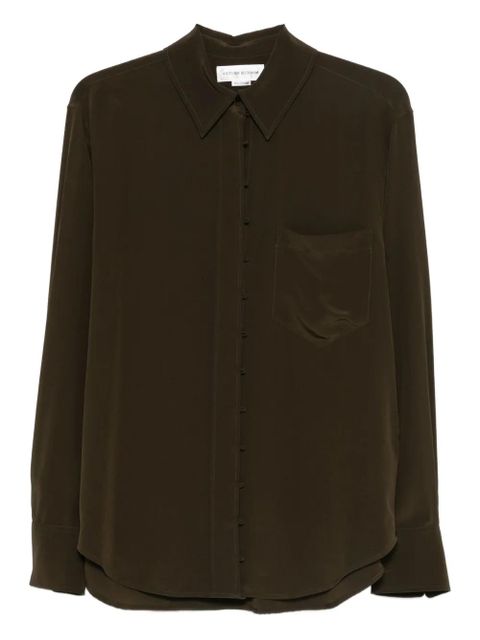 Victoria Beckham chest-pocket button-up shirt - Green - zdjęcie produktu nr 1