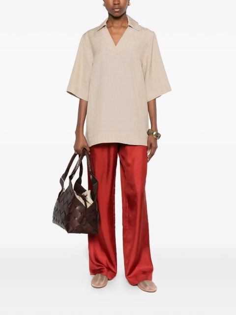 LouLou de Saison Alera elasticated-waistband trousers - Red - zdjęcie produktu nr 2