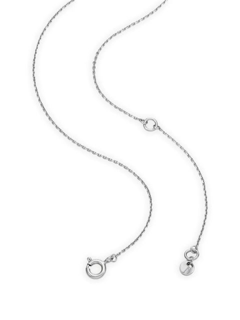 Michael Kors logo-pendant round necklace - Silver