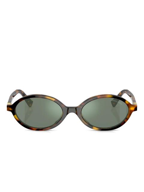 Miu Miu Eyewear oval-frame tortoiseshell sunglasses - Brown - zdjęcie produktu nr 1