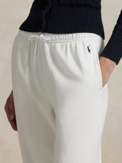 Polo Ralph Lauren spodnie dresowe kolor biały gładkie 211971694