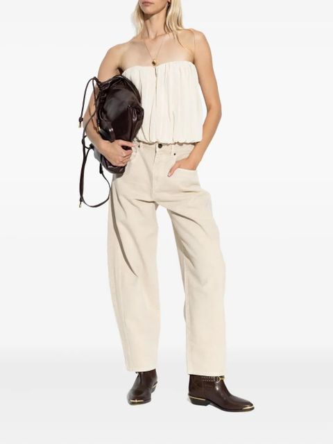 ISABEL MARANT Amalia gathered strapless blouse - Neutrals - zdjęcie produktu nr 2