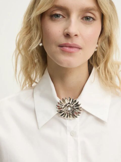 Answear.LAB koszula bawełniana damska kolor biały relaxed z kołnierzykiem klasycznym