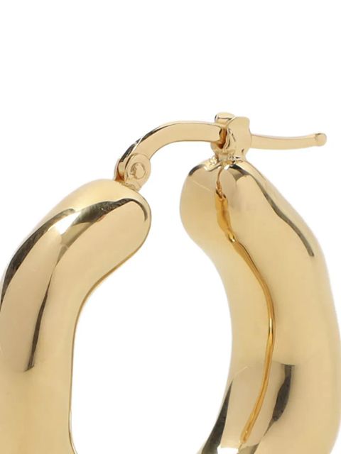 Jil Sander brass hoop earrings - Gold