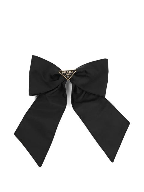Prada logo-embellishment bow hair clip - Black - zdjęcie produktu nr 1