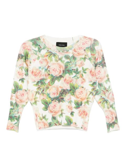 Simone Rocha floral shrunken top - Pink - zdjęcie produktu nr 1