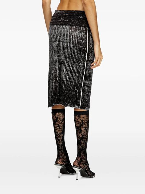 Diesel M-Eganoid midi skirt - Black