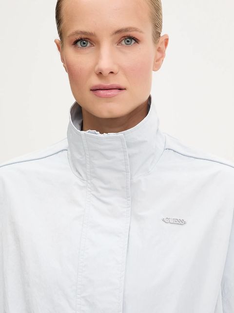 Guess kurtka NINA kolor niebieski przejściowa oversize V5YL00 WHCH2