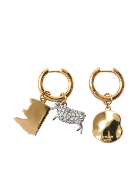 Burberry charm hoop earrings - Gold - zdjęcie produktu nr 2