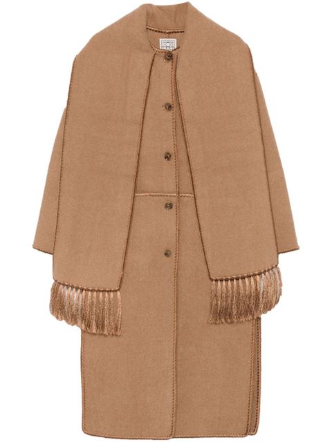 TOTEME embroidered scarf coat - Brown - zdjęcie produktu nr 1