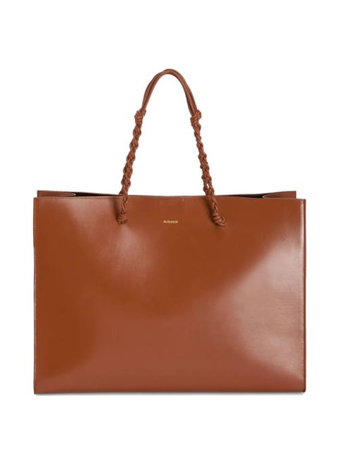 Jil Sander Tangle knotted handle embossed tote bag - Brown - zdjęcie produktu nr 1