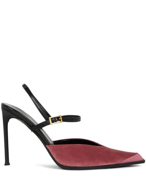 ETRO 100mm velvet buckled pumps - Pink - zdjęcie produktu nr 1