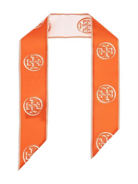 Tory Burch printed silk neck scarf - Orange - zdjęcie produktu nr 1