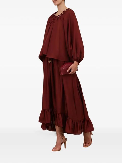 ZIMMERMANN Aster gathered bead blouse - zdjęcie produktu nr 2