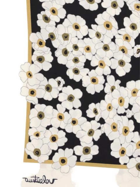 Valentino Garavani floral-print scarf - Neutrals